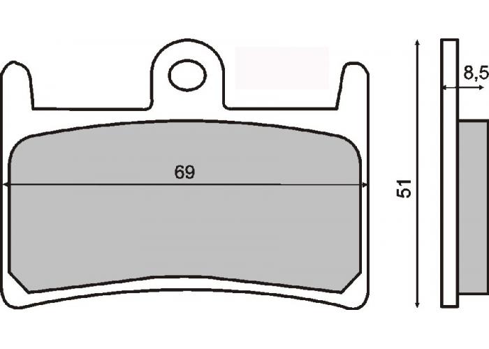 Placute frana (Sinter) Yamaha YZF R7 '99-'01 /FZS 1000 '01-'05 /YZF 1000 '96-'01